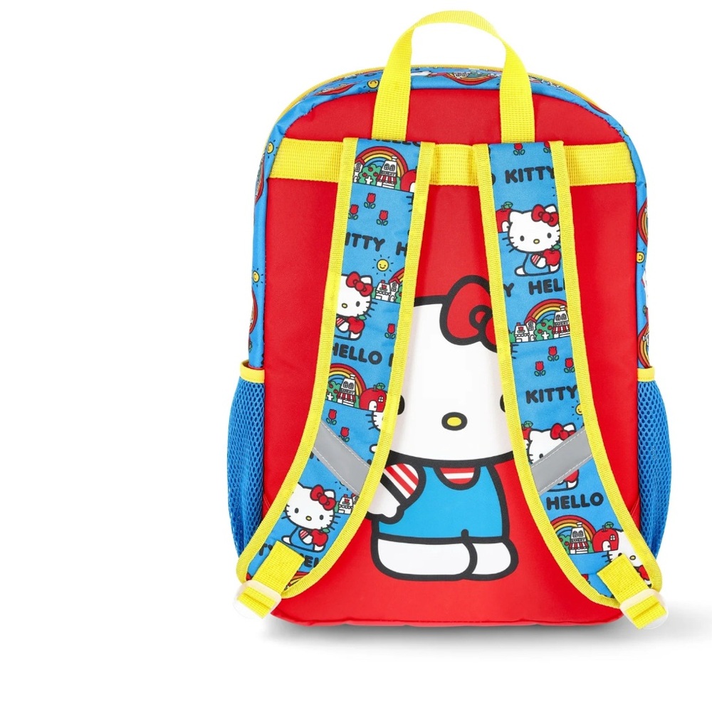 Hello Kitty Rainbow Backpack and Lunchbox Set - Blue, Red, Yellow - Picture 3 of 3